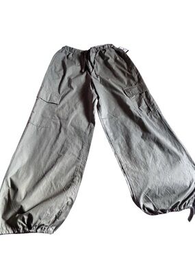Kids Olive Green Cargo Pants with Elastic Cuffs 100% Cotton